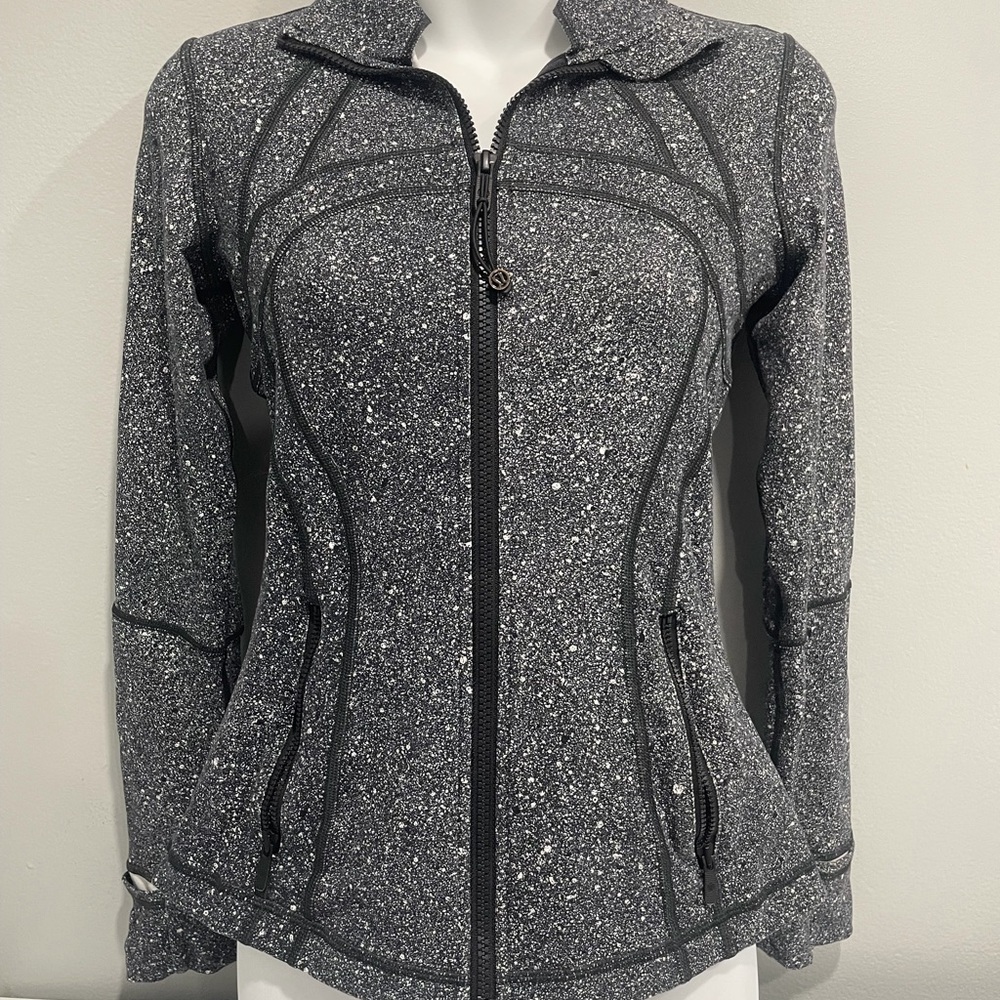 lululemon Define Jacket Luminesce Nulu Splatter White Black Women's
